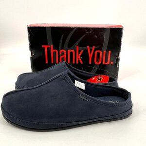 Deer Stags Wherever Slippers Size 13M Marine Blue Synthetic Indoor Outdoor